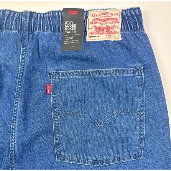 Levi's Premium Stay Loose Boxer Taper Denim Hemp Mens Medium Jeans Chill Tech - Picture 3 of 12